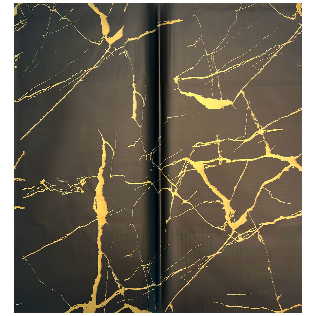 Gold Marbled Black Floral Wrapping Paper - 20 Sheets - LO Florist